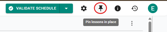 Turn on pinning mode