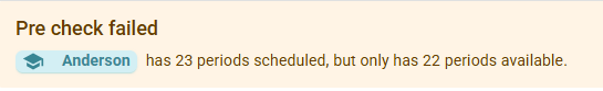 Validation failed